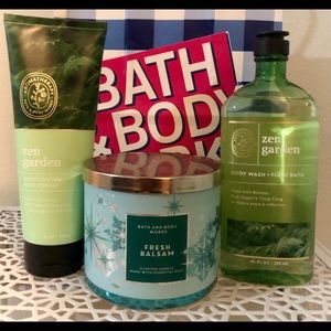 BBW 3-Wick Candle Fresh Balsam & Zen Set